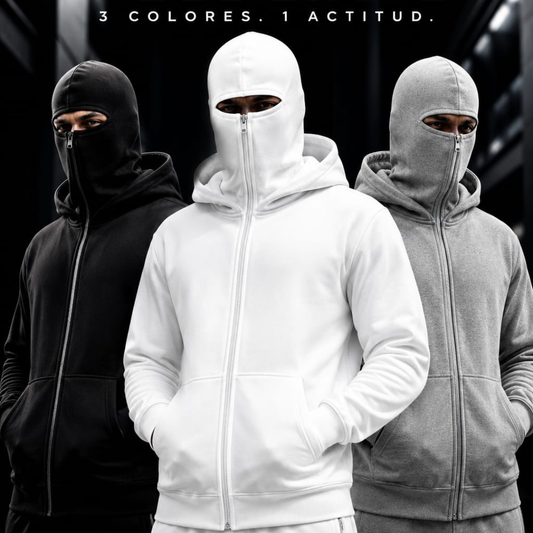 HOODIE NINJA CON BALACLAVA INTEGRADA